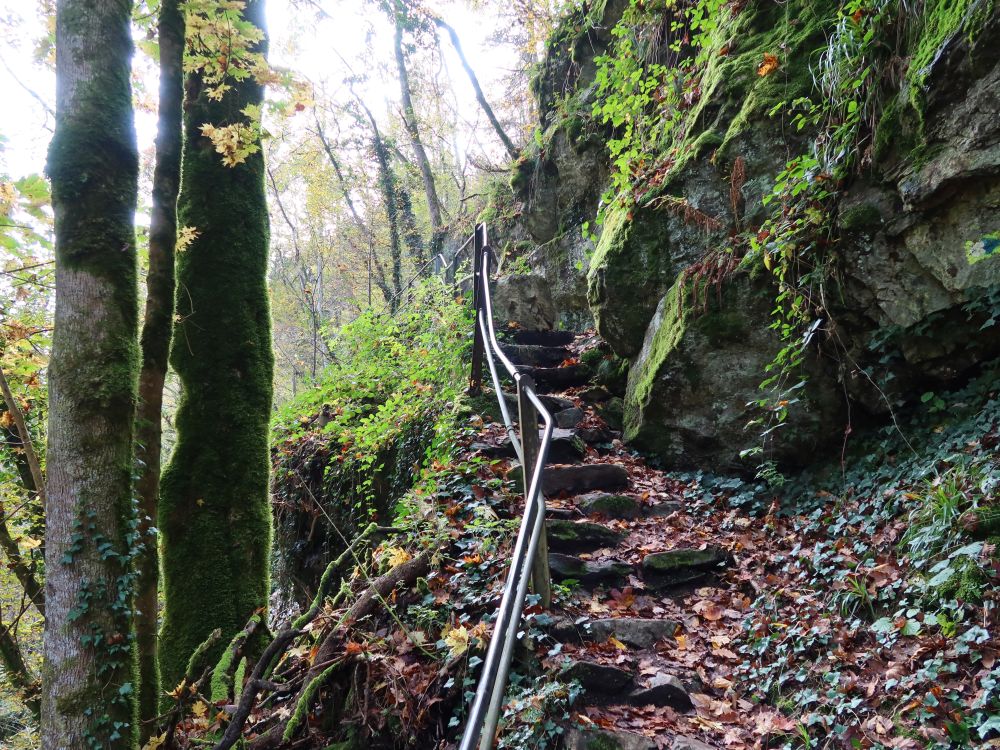 Treppe am Fels